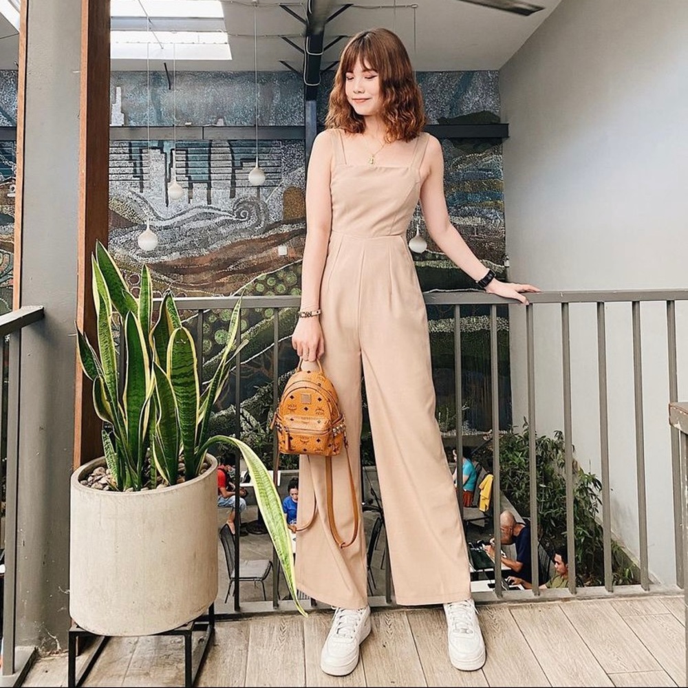 Beige long jumsuit